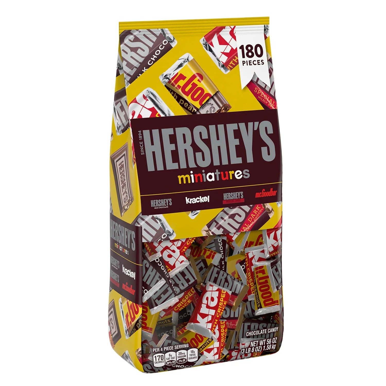 Hershey's Miniatures Variety Pack Chocolate Candy 180ct - 56oz/1pk