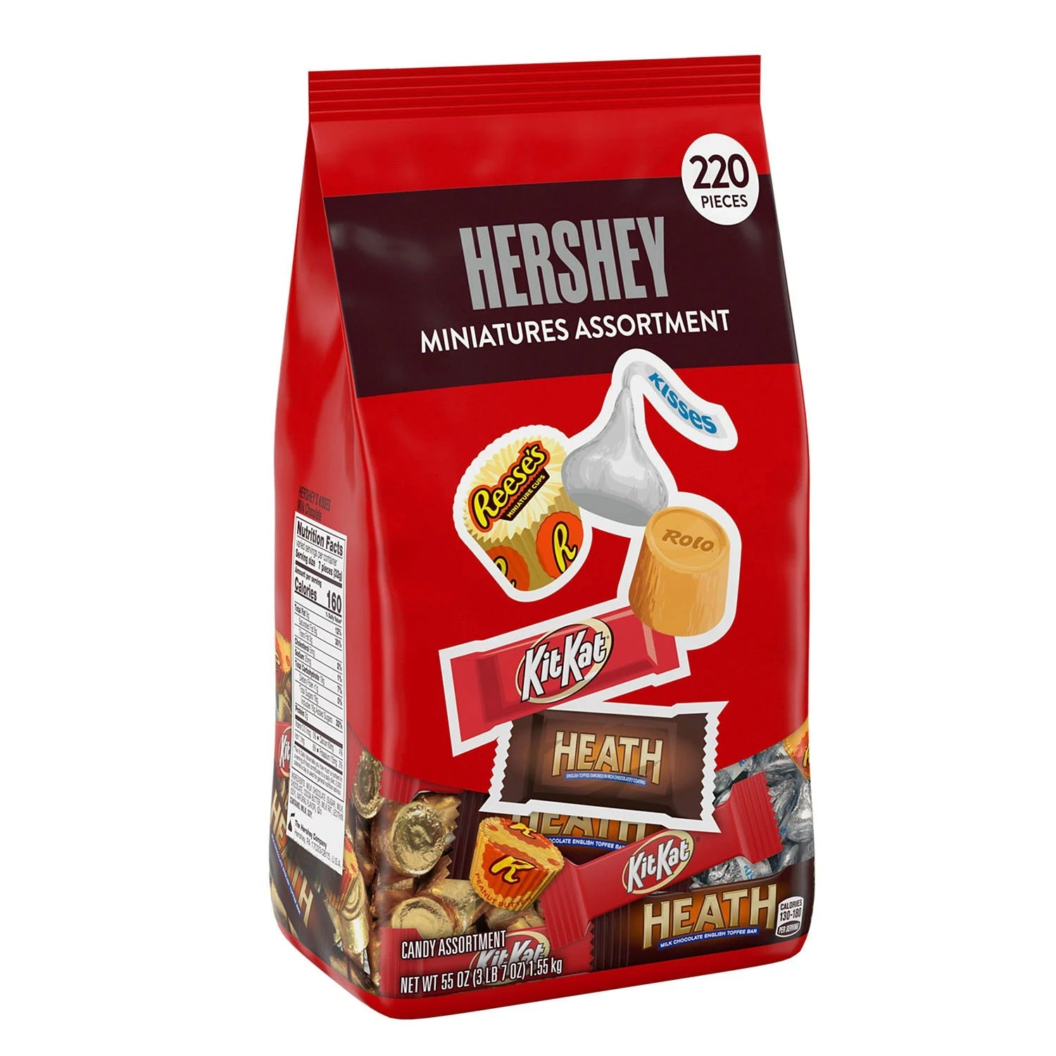 Hershey Miniatures Assortment 185ct - 55oz/1pk