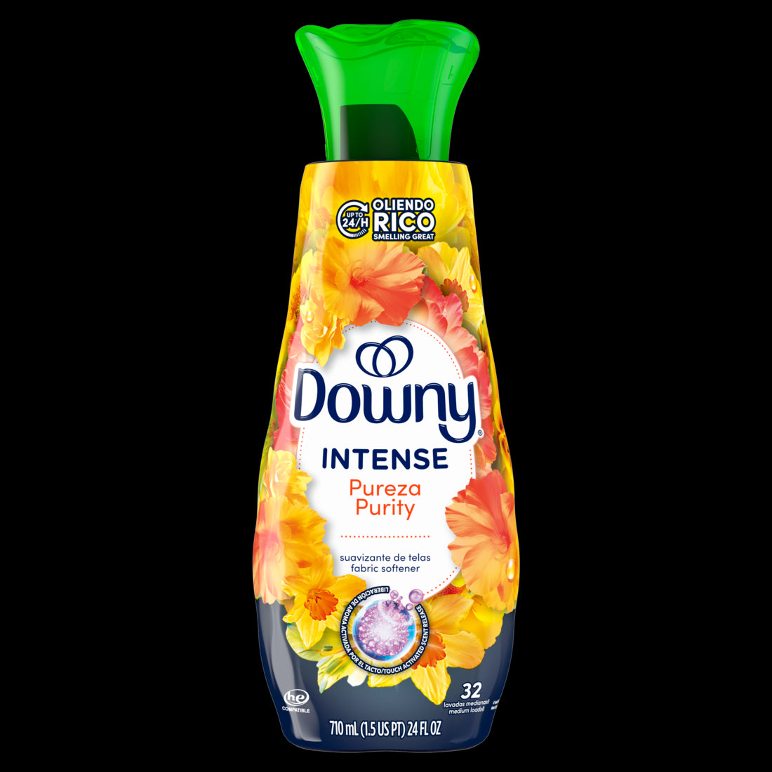 Downy Intense Fabric Softener Liquid Purity Scent 32 loads In-Wash Liquid Fabric Softener and Laundry Conditioner - 24oz/4pk