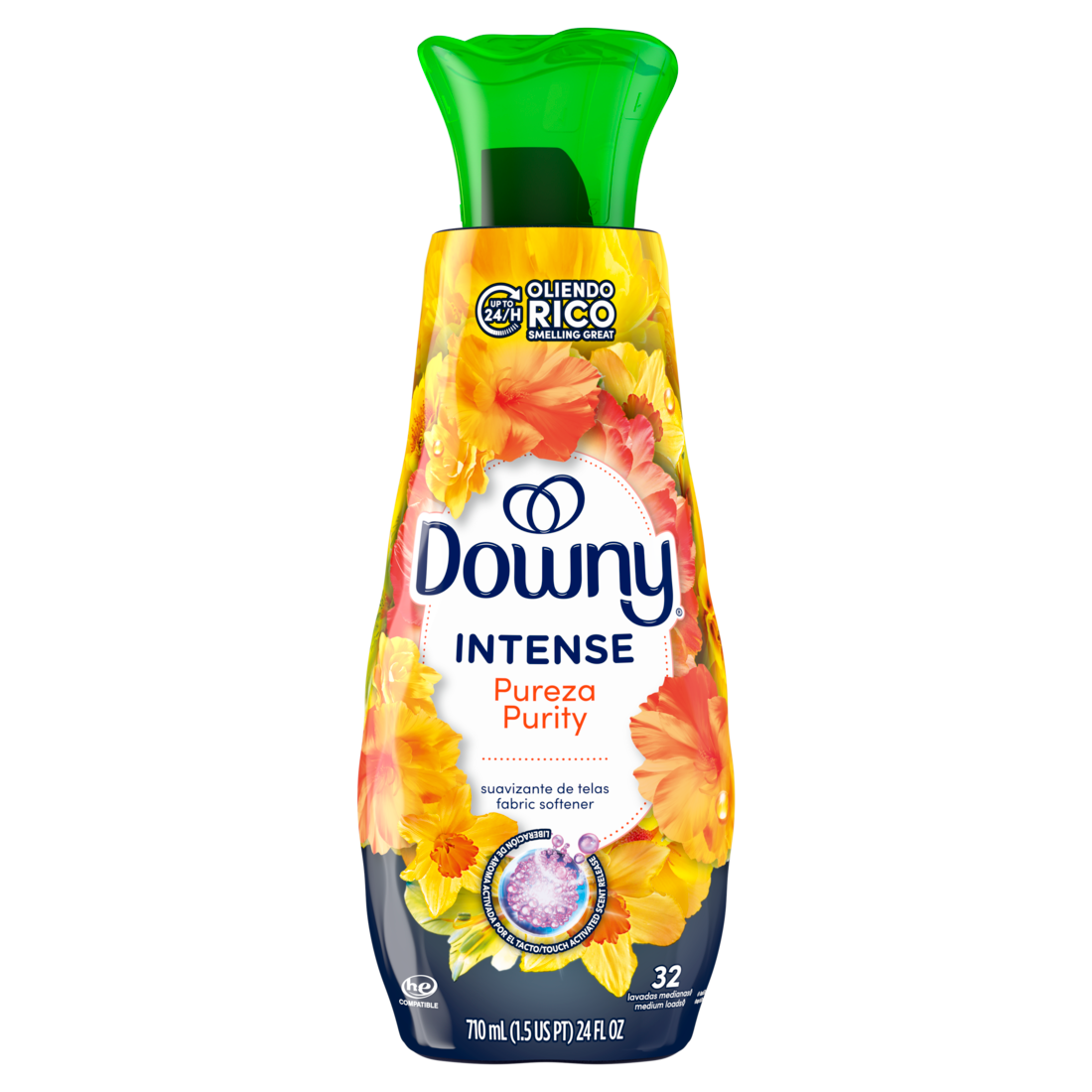 Downy Intense Fabric Softener Liquid Purity Scent 32 Loads In-Wash Liquid Fabric Softener And Laundry Conditioner - 24oz/4pk