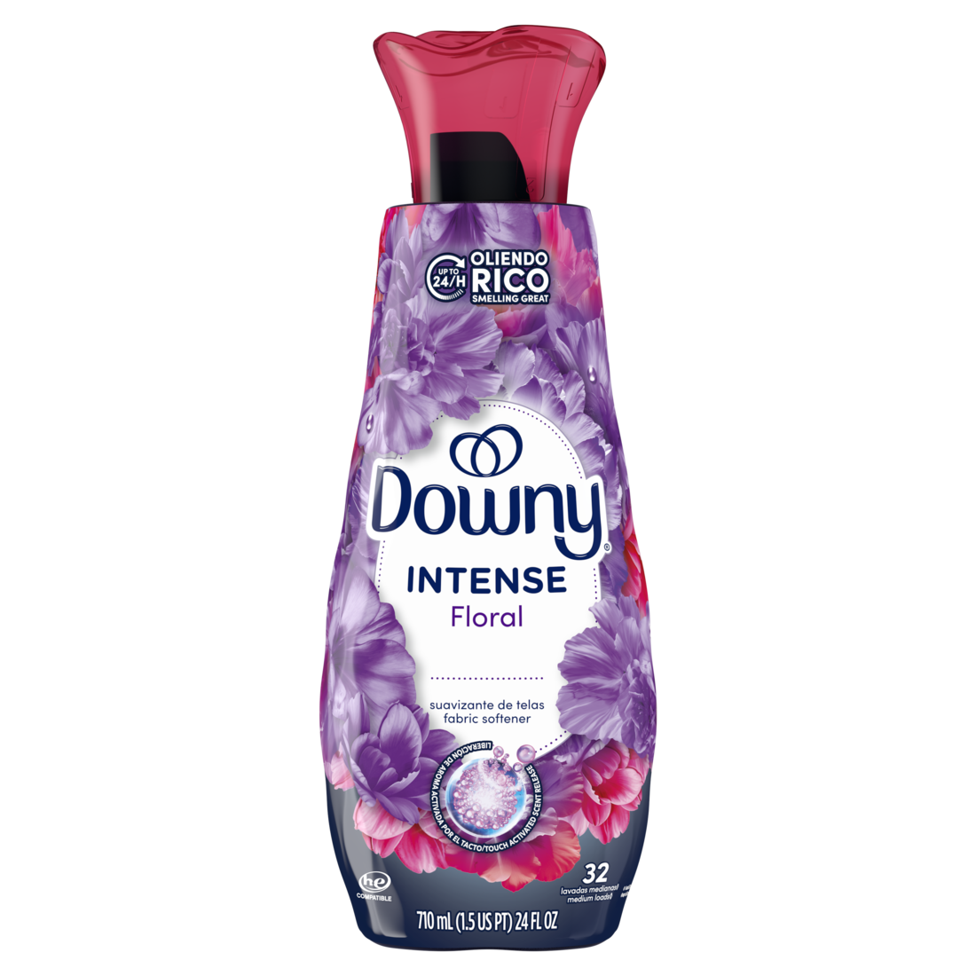 Downy Intense Fabric Softener Liquid Floral Scent 32 Loads In-Wash Liquid Fabric Softener And Laundry Conditioner - 24oz/4pk