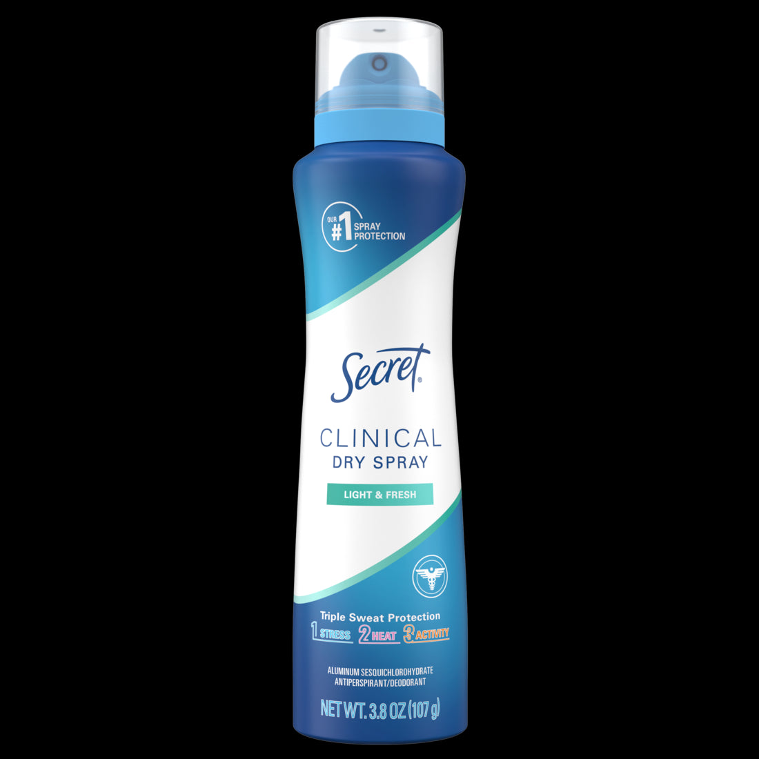 Secret Clinical Strength Dry Spray Antiperspirant & Deodorant for Women Light & Fresh Scent - 3.8oz/12pk