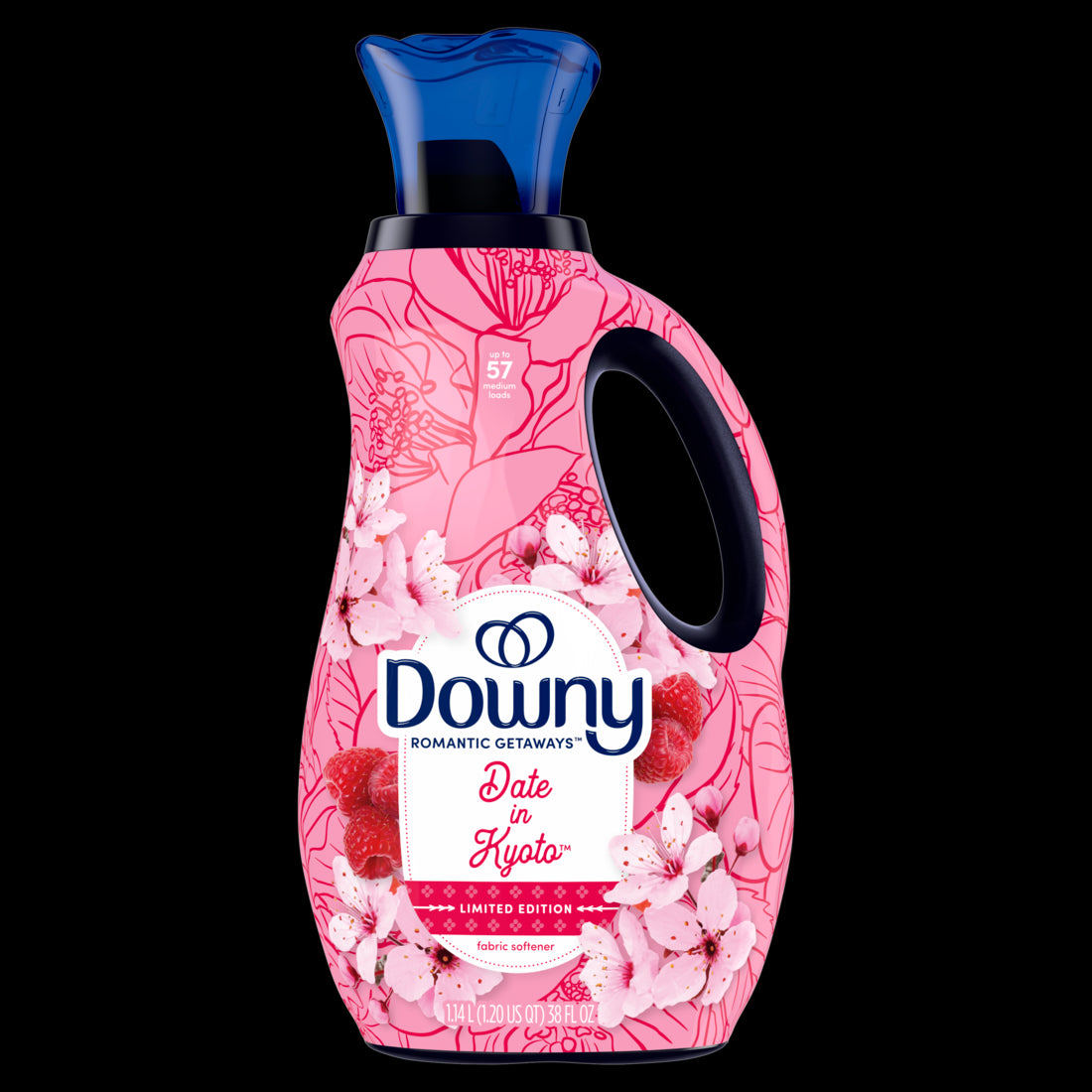 Downy Romantic Getaways Fabric Softener Liquid Date in Kyoto Scent Limited Edition - 38oz/4pk