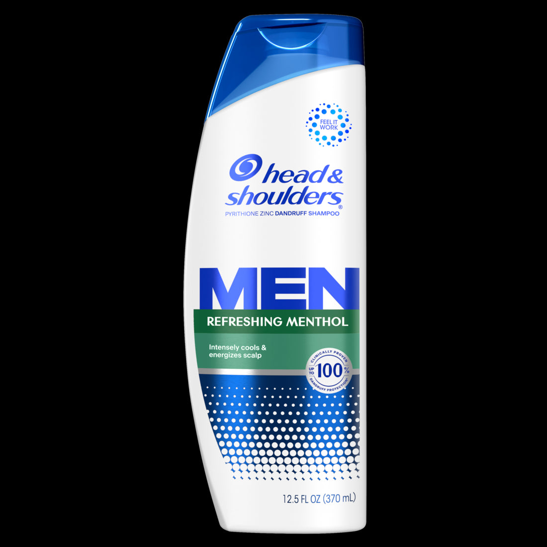Head & Shoulders Mens Dandruff Shampoo Anti-Dandruff Treatment Refreshing Menthol for Daily Use Paraben Free - 12.5oz/6pk