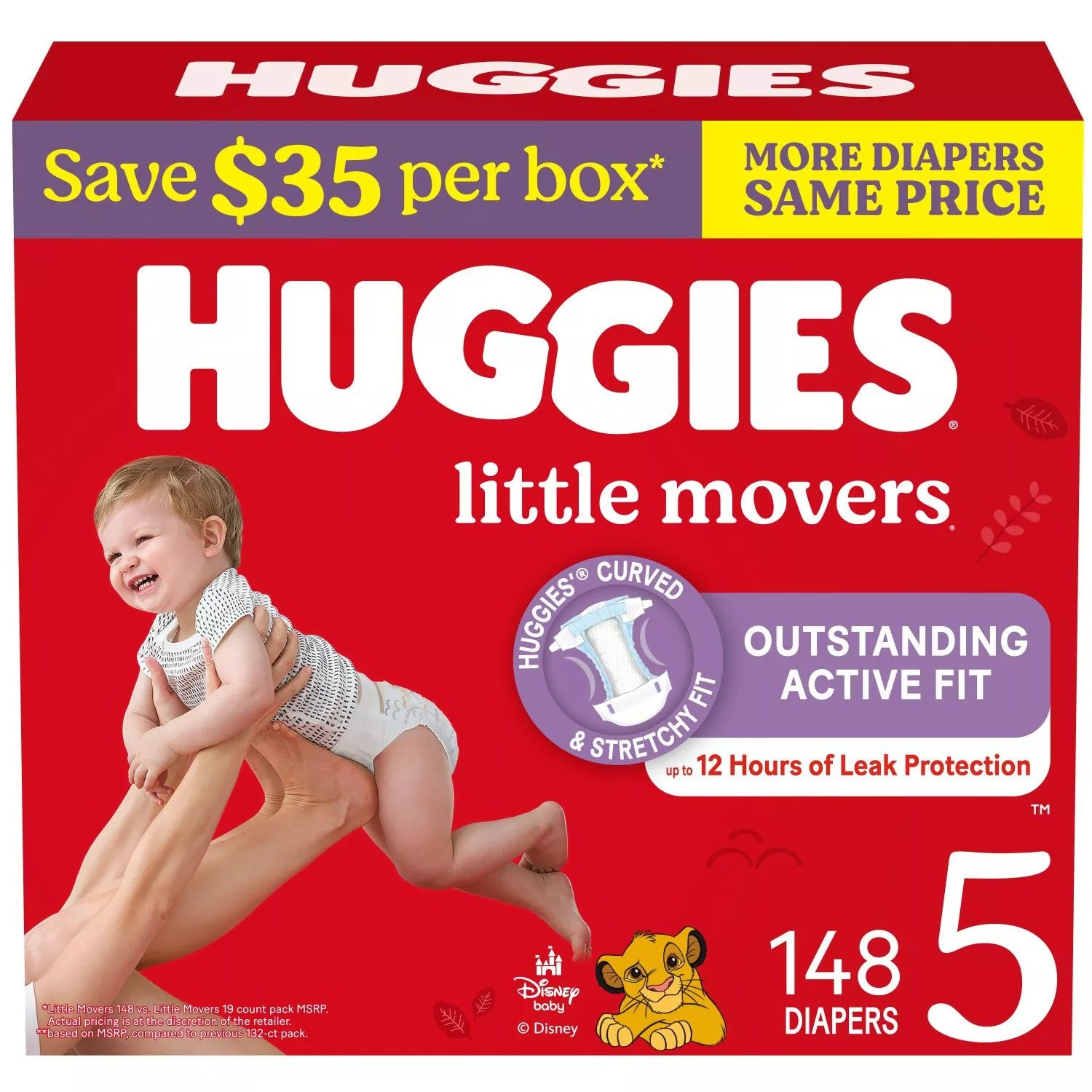 Huggies Little Movers Baby Diapers Size 5 - 148ct/1pk