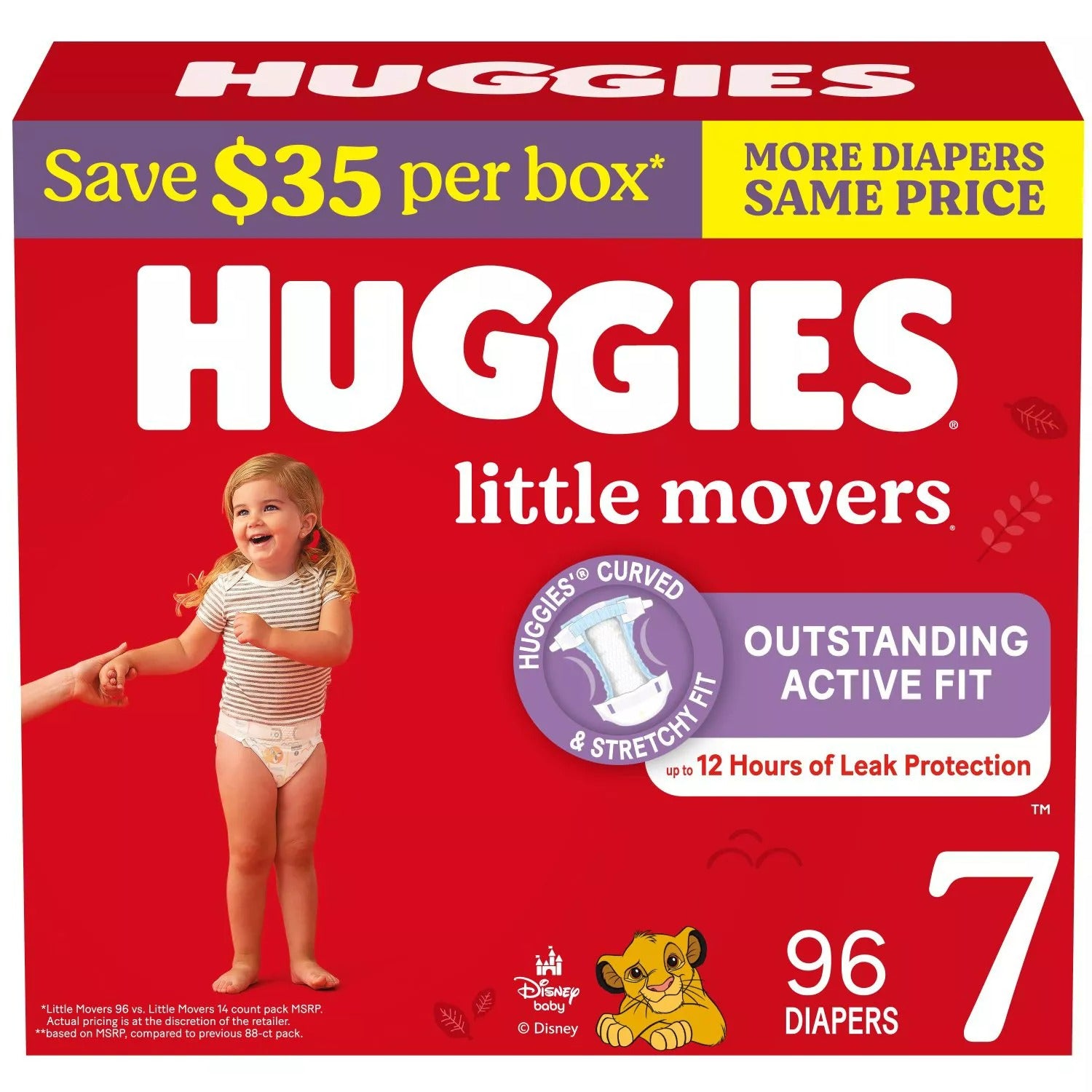 Huggies Little Movers Baby Diapers Size 7 - 96ct/1pk