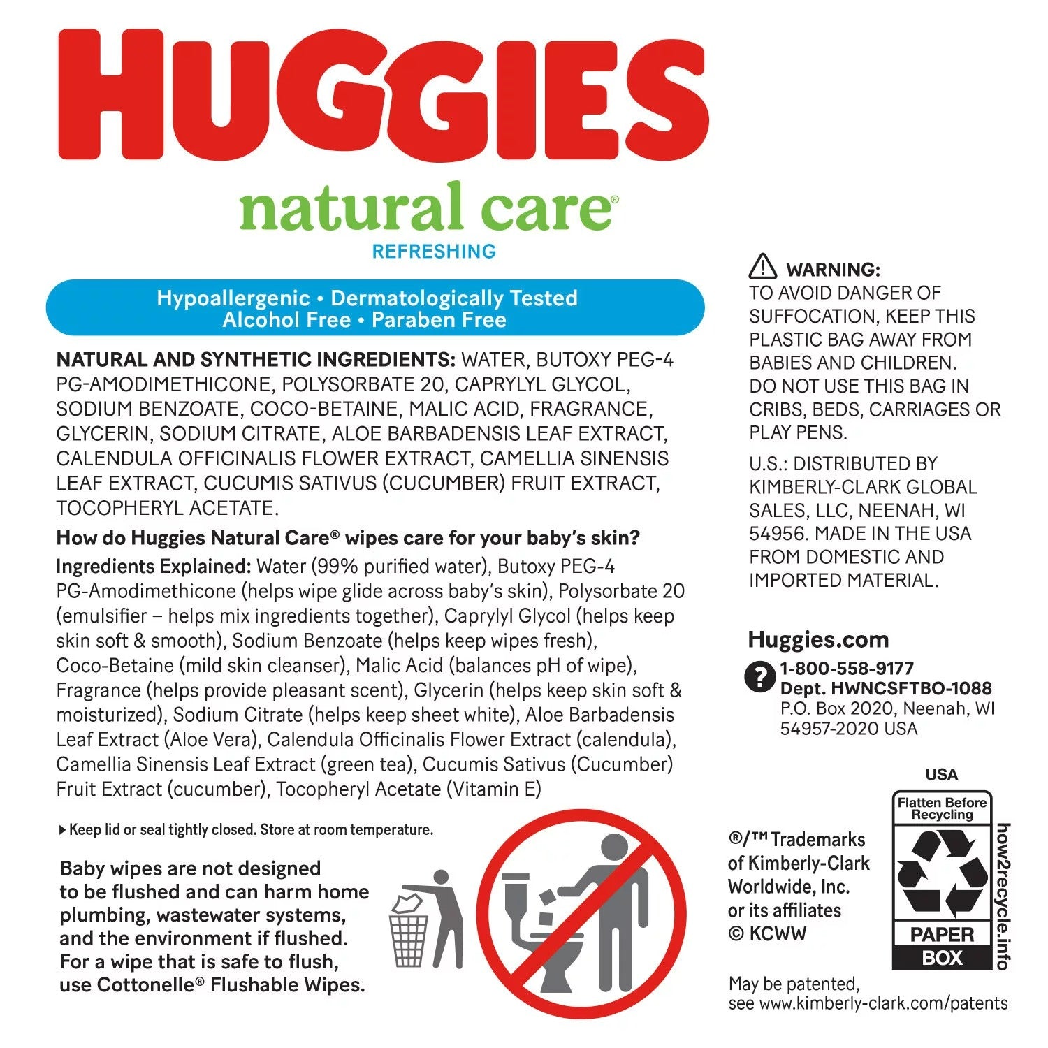 Huggies Natural Care Baby Wipes Cucumber and Green Tea - 1088ct/1pk