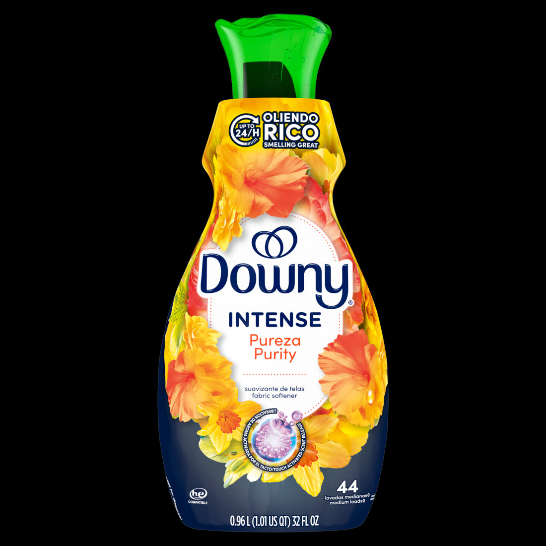 Downy Intense Fabric Softener Liquid Purity Scent 44 loads In-Wash Liquid Fabric Softener and Laundry Conditioner - 32oz/4pk