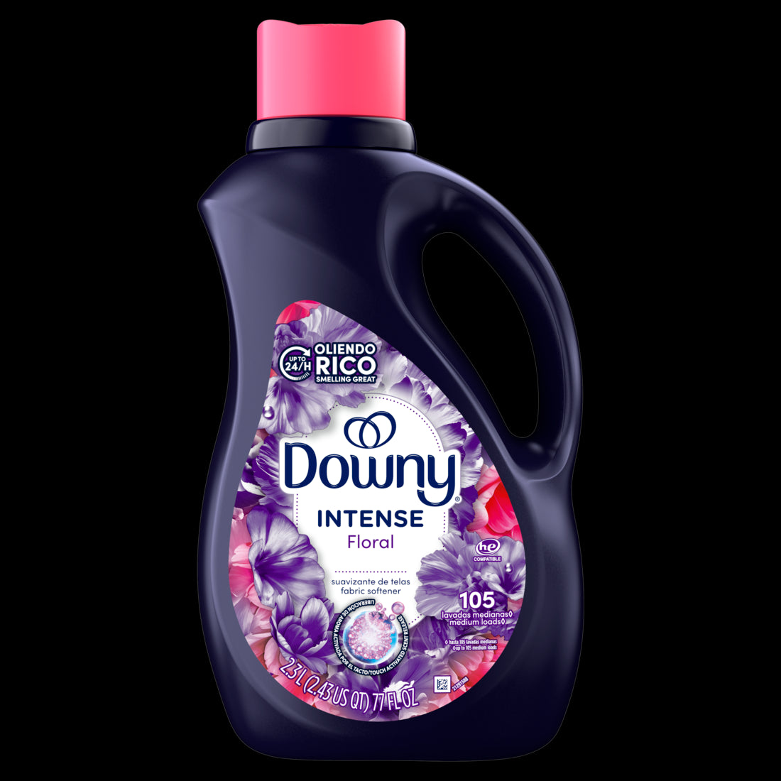 Downy Intense Fabric Softener Liquid Floral Scent 105 loads In-Wash Liquid Fabric Softener and Laundry Conditioner - 77oz/4pk