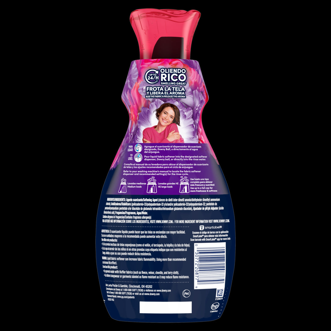 Downy Intense Fabric Softener Liquid Floral Scent 44 loads In-Wash Liquid Fabric Softener and Laundry Conditioner - 32oz/4pk