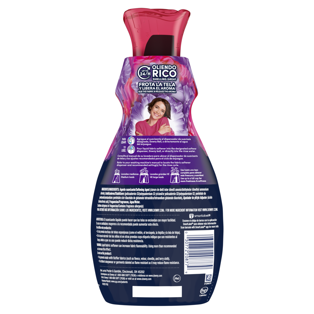 Downy Intense Fabric Softener Liquid Floral Scent 44 Loads In-Wash Liquid Fabric Softener And Laundry Conditioner - 32oz/4pk