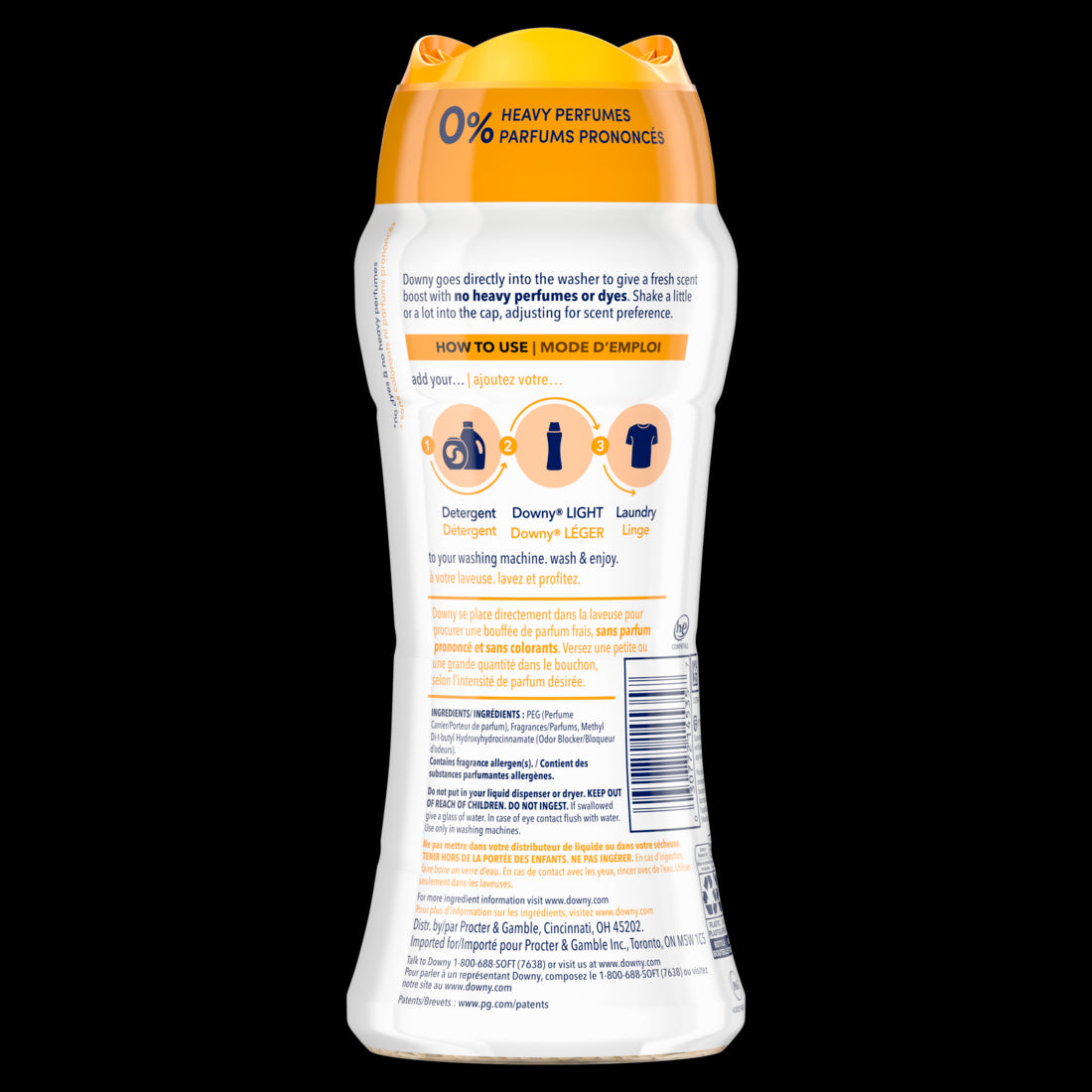 Downy Light Laundry Scent Booster Beads Orange Blossom Scent In-wash fabric beads designed to be gentle with a light boost of scent No Heavy Perfumes - 13.4oz/4pk