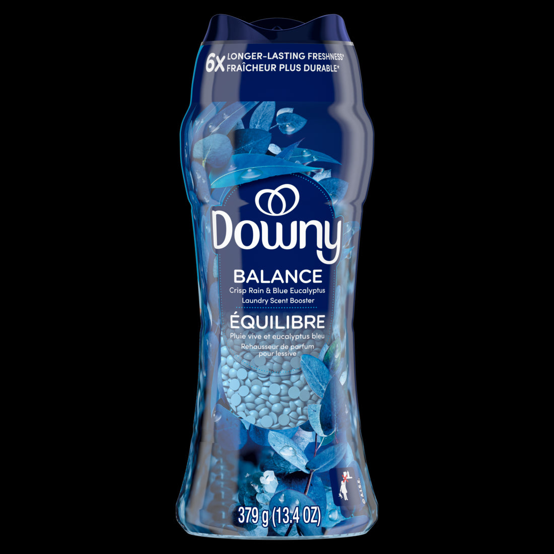 Downy Balance In-Wash Laundry Scent Booster Beads Crisp Rain and Blue Eucalyptus scent laundry scent beads Long-lasting Freshness - 13.4oz/4pk