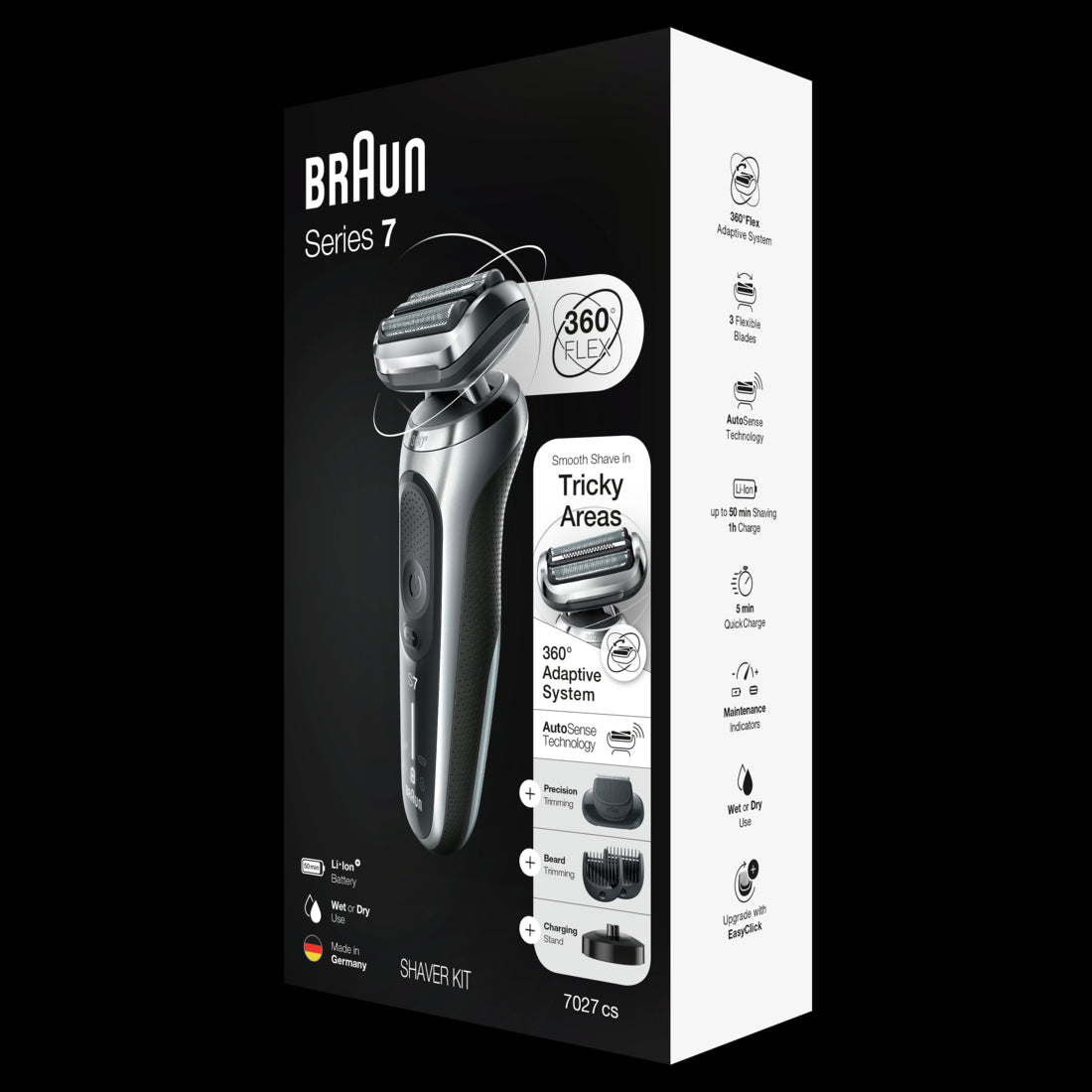 Braun Shaver Kit 7027cs Charging Stand Silver US - 1set/2pk