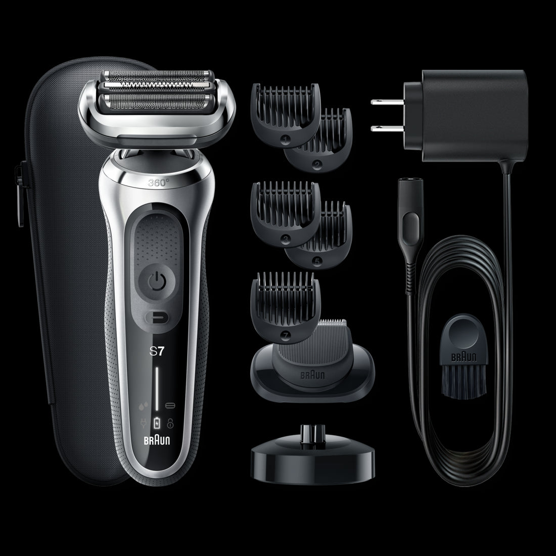 Braun Shaver Kit 7027cs Charging Stand Silver US - 1set/2pk