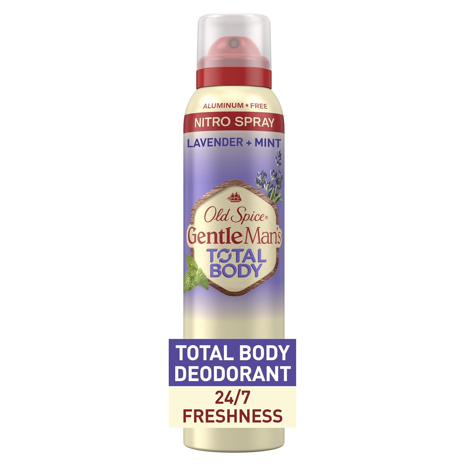 Old Spice Total Body Deodorant Aluminum Free Deodorant Spray for 24/7 Freshness Lavender Mint - 3.5oz/12pk