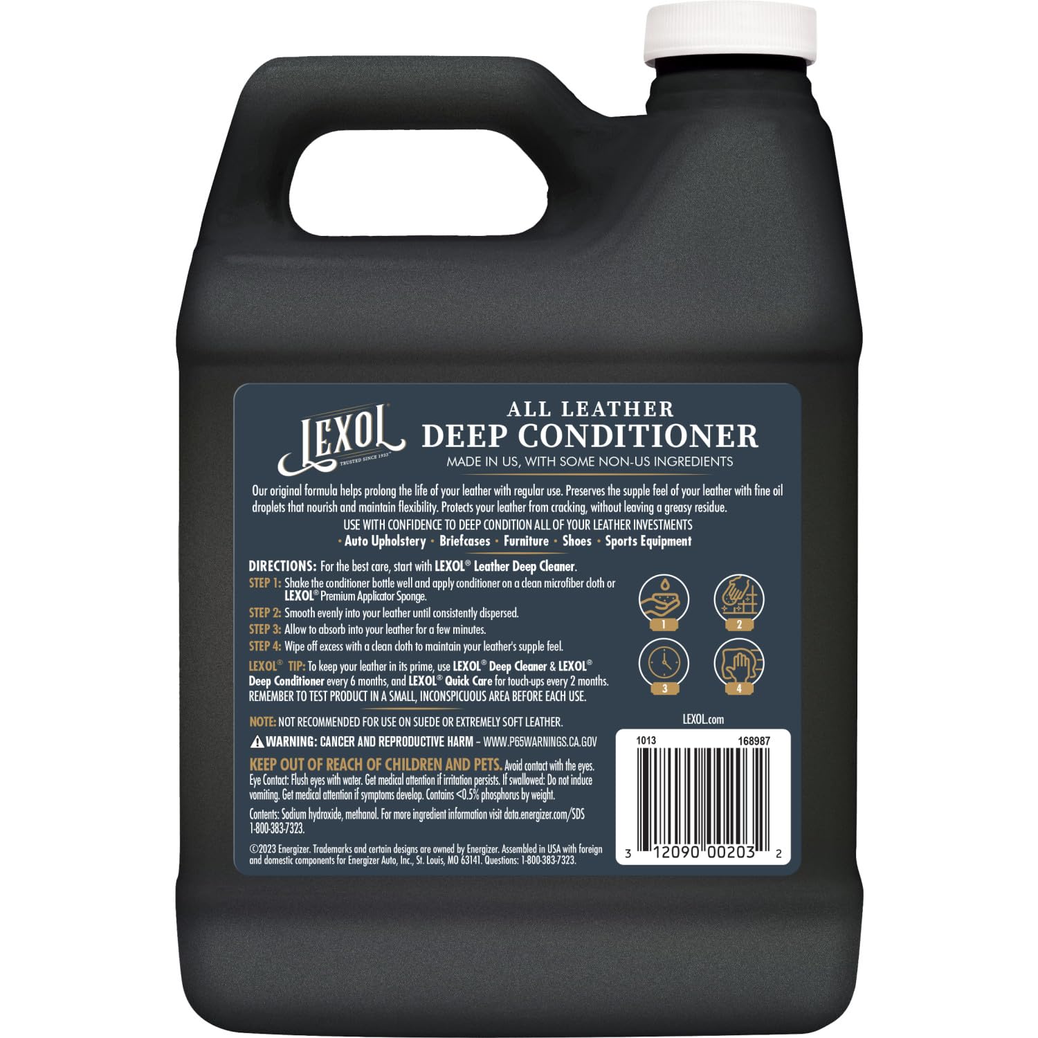 Lexol All Leather Deep Conditioner BTL - 1L/12pk