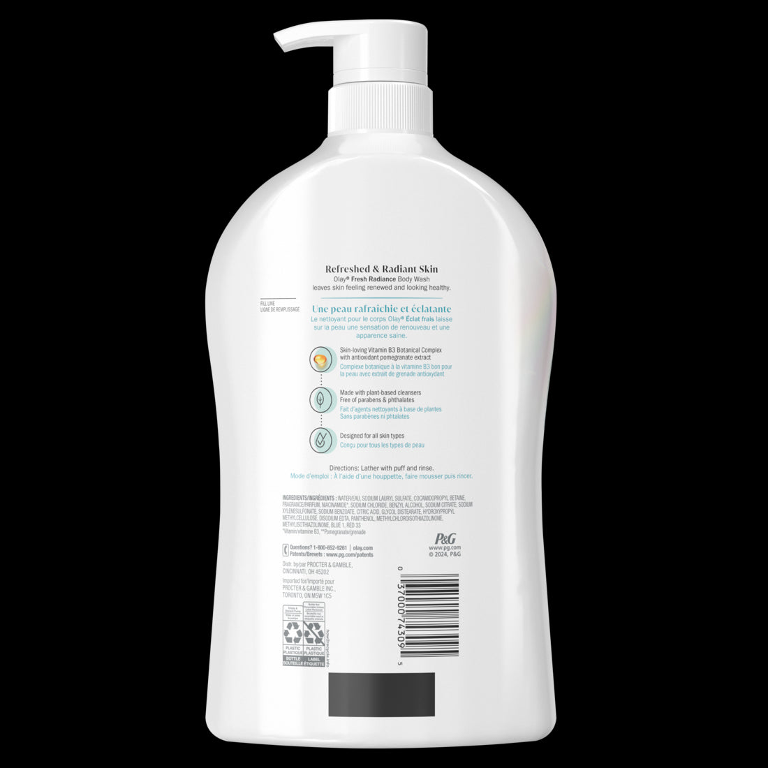 Olay Fresh Outlast Body Wash Notes Of Birch Water & Lavender - 33oz/4pk