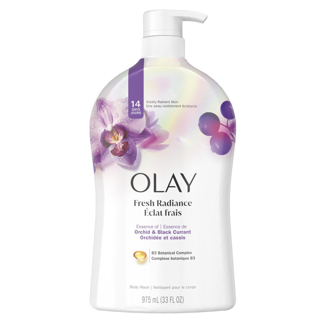 Olay Fresh Outlast Body Wash Orchid & Black Currant - 33oz/4pk