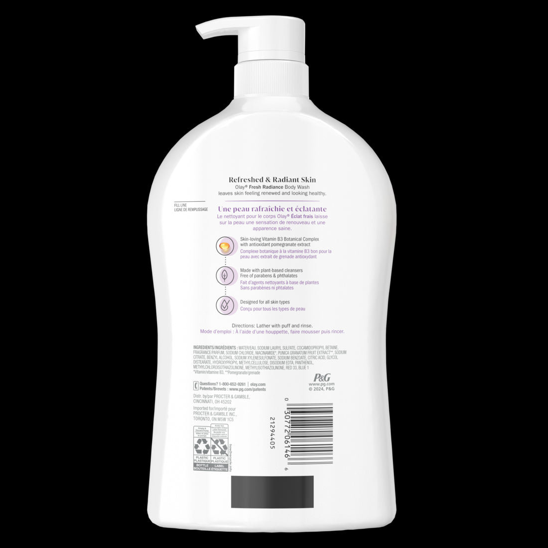 Olay Fresh Outlast Body Wash Orchid & Black Currant - 33oz/4pk