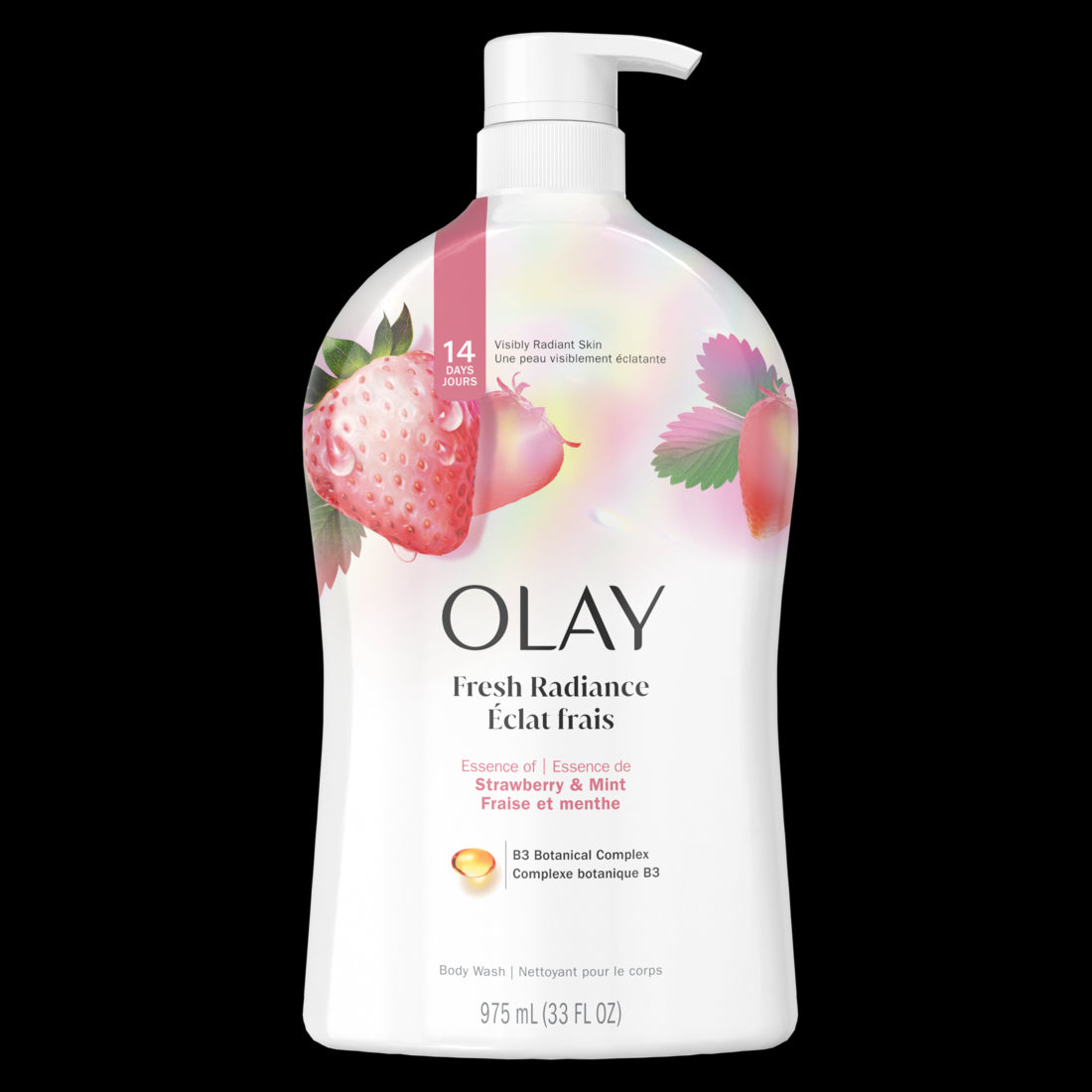 Olay Fresh Outlast Body Wash White Strawberry & Mint - 33oz/4pk