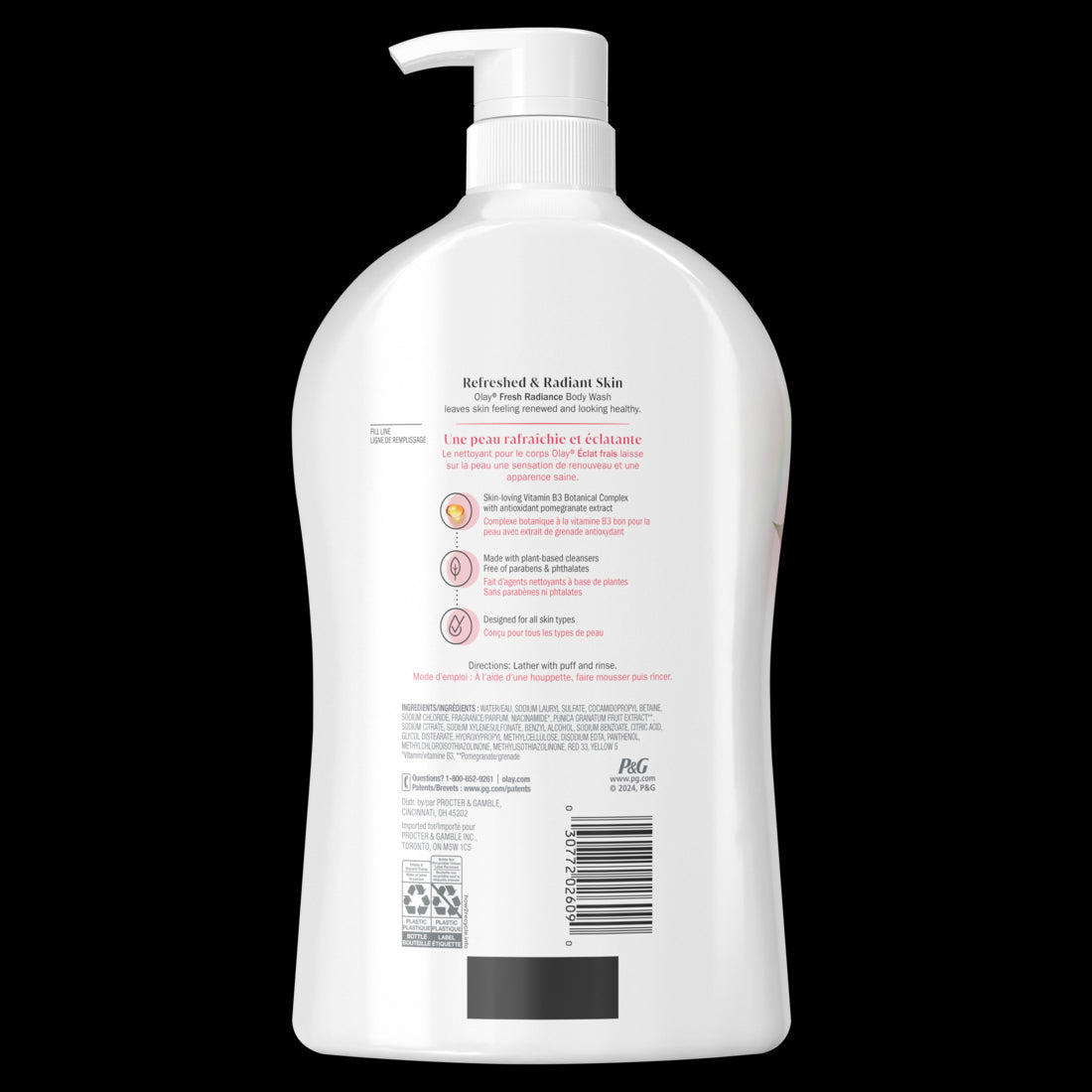 Olay Fresh Outlast Notes of Watermelon & Agave Body Wash - 33oz/4pk