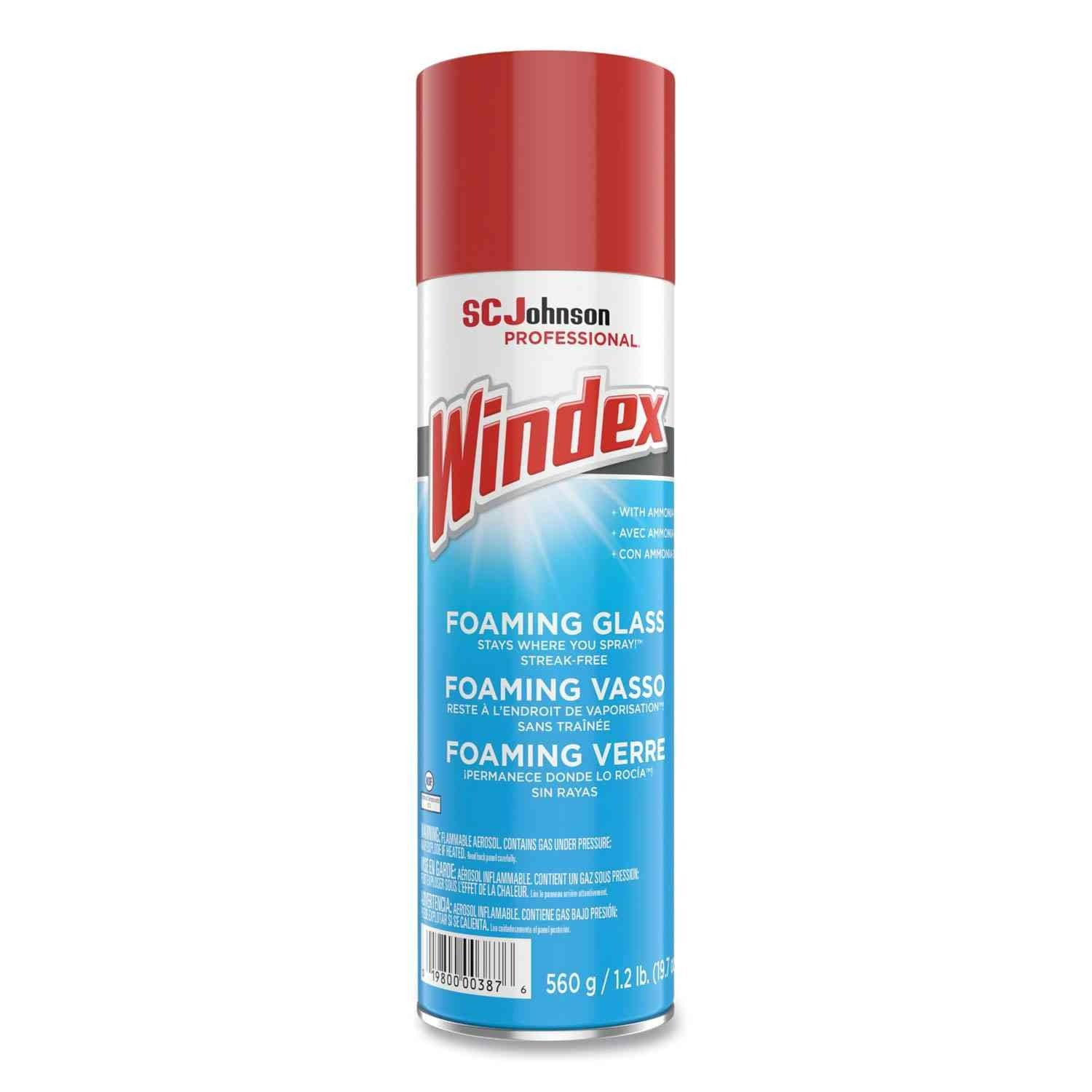 Windex Foaming Glass Aerosol - 19.7oz/6pk