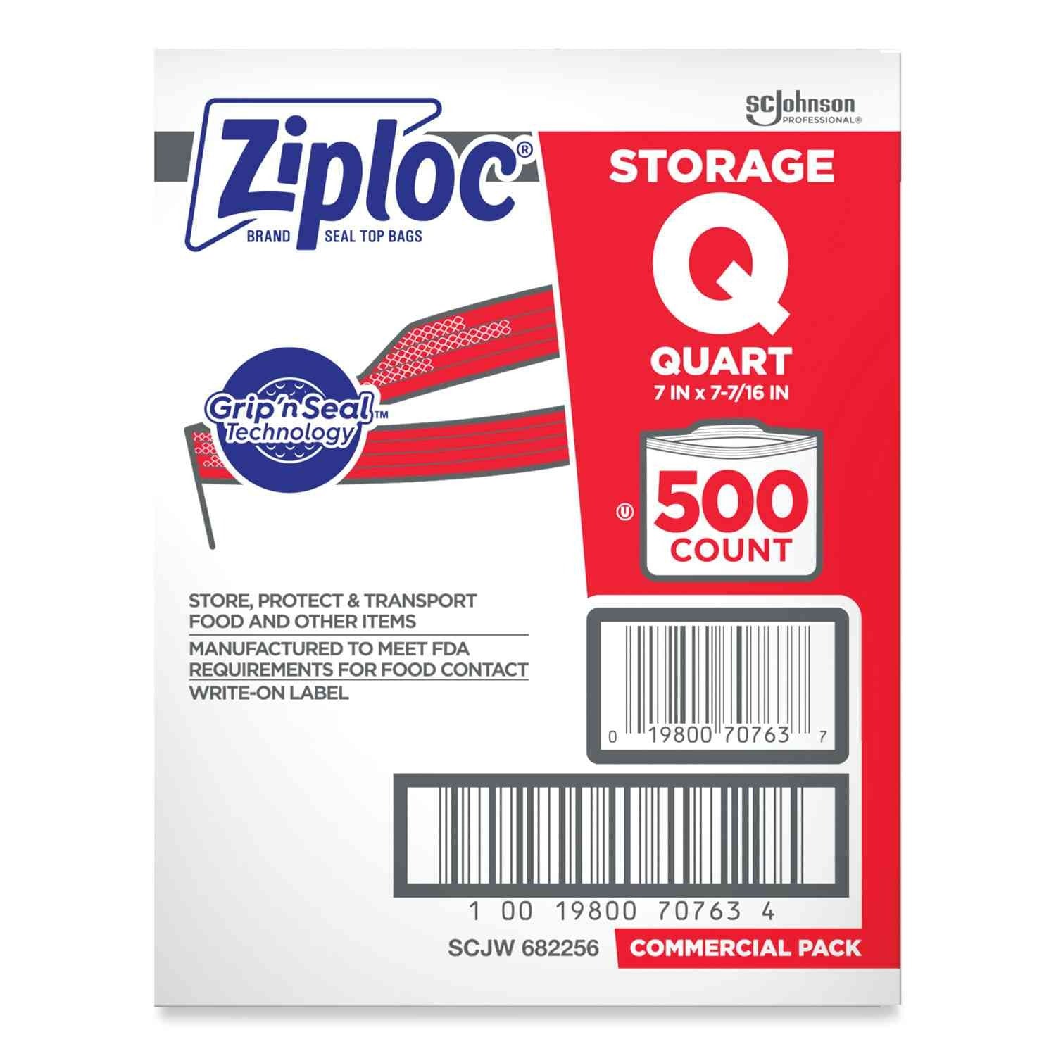 Ziploc Storage Quart - 500ct/1pk