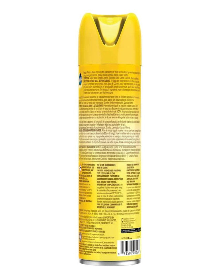 Pledge Furniture Polish Aerosol Lemon - 14.2oz/6pk
