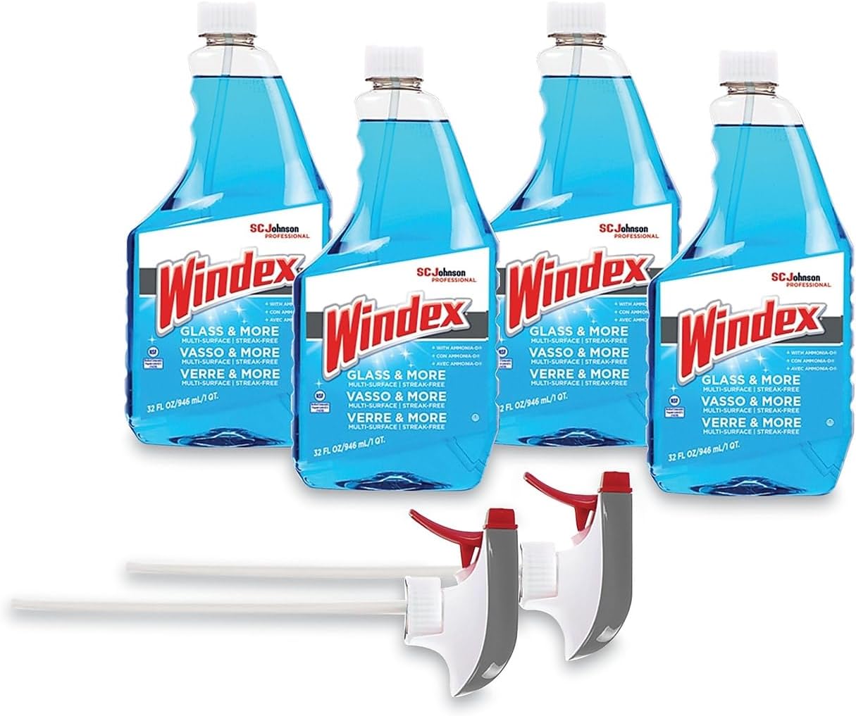 Windex Blue Multi-Surface Cleaners - 32oz/4pk