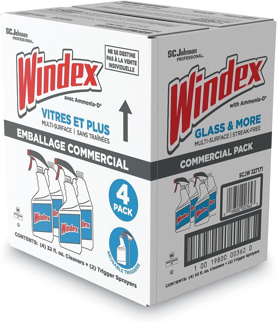 Windex Blue Multi-Surface Cleaners - 32oz/4pk