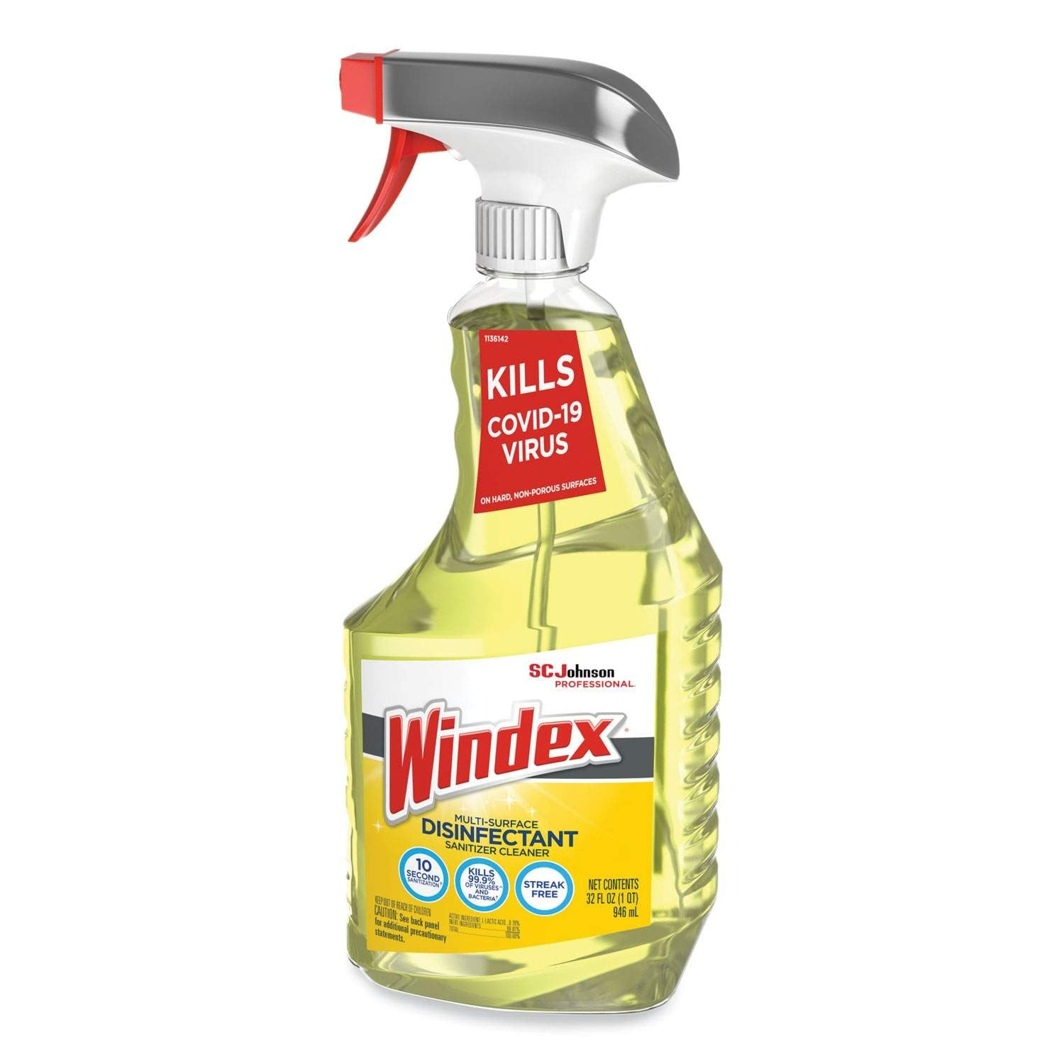 Windex Pro Multi Surface Cleaner Disinfect Trigger - 32oz/12pk