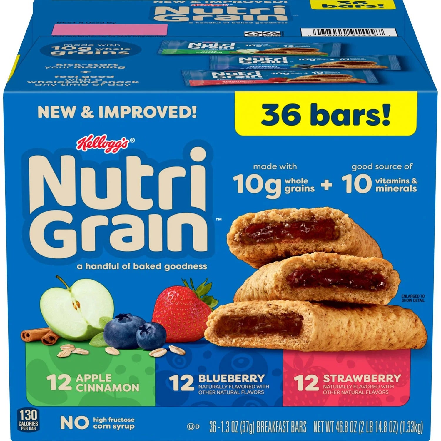 Nutri-Grain Bars Variety Pack - (36x1.3)oz/1pk