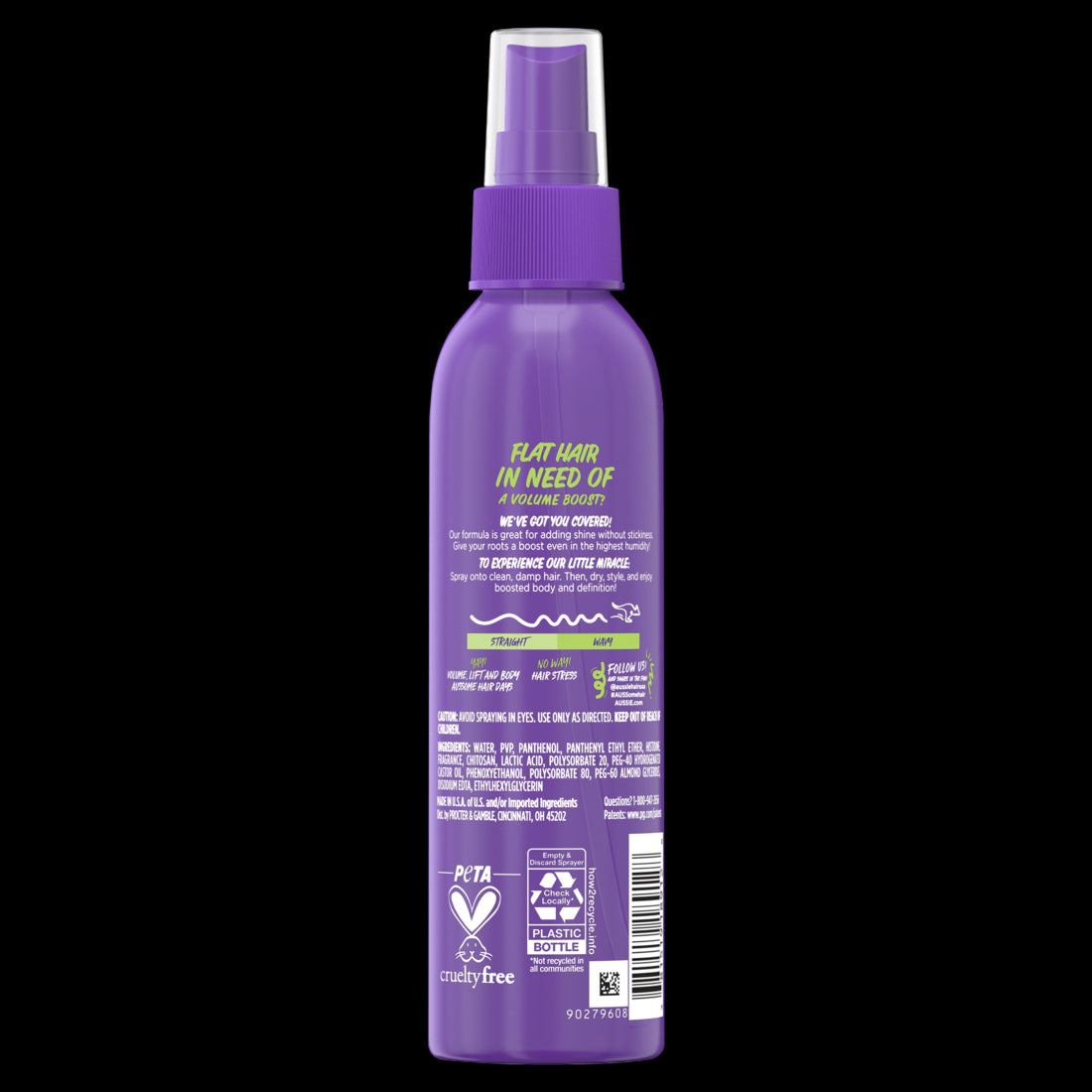 Aussie Instant Volume Volumizing Spray Gel for Wavy Hair and Straight Hair - 5.7oz/12pk