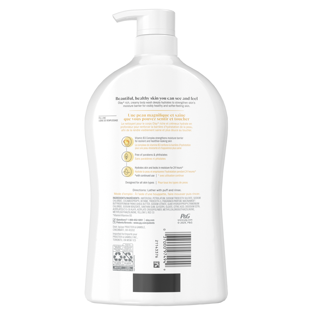 Olay Ultra Moisture Body Wash with Shea Butter - 33oz/4pk
