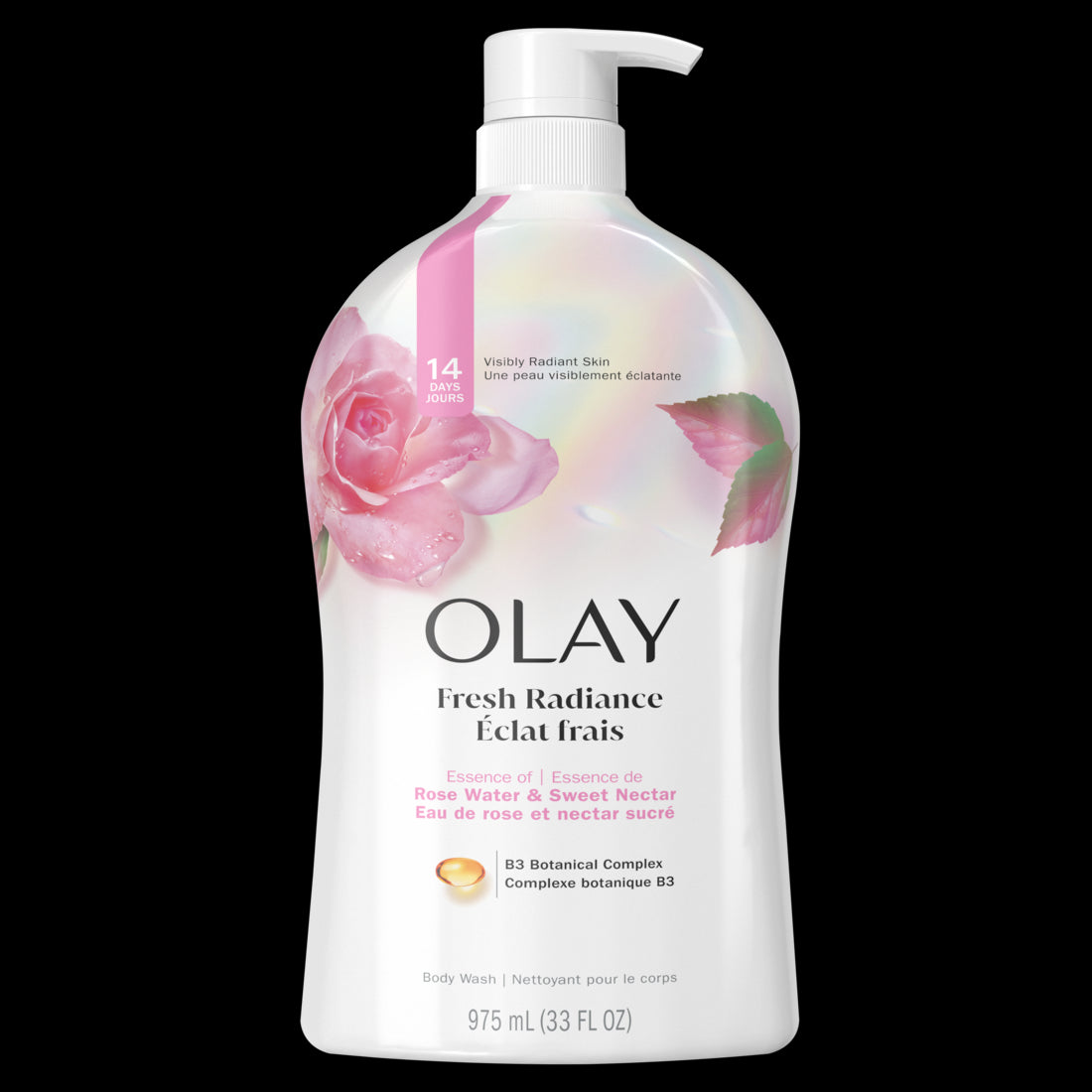 Olay Fresh Outlast Rose Water & Sweet Nectar Body Wash - 33oz/4pk