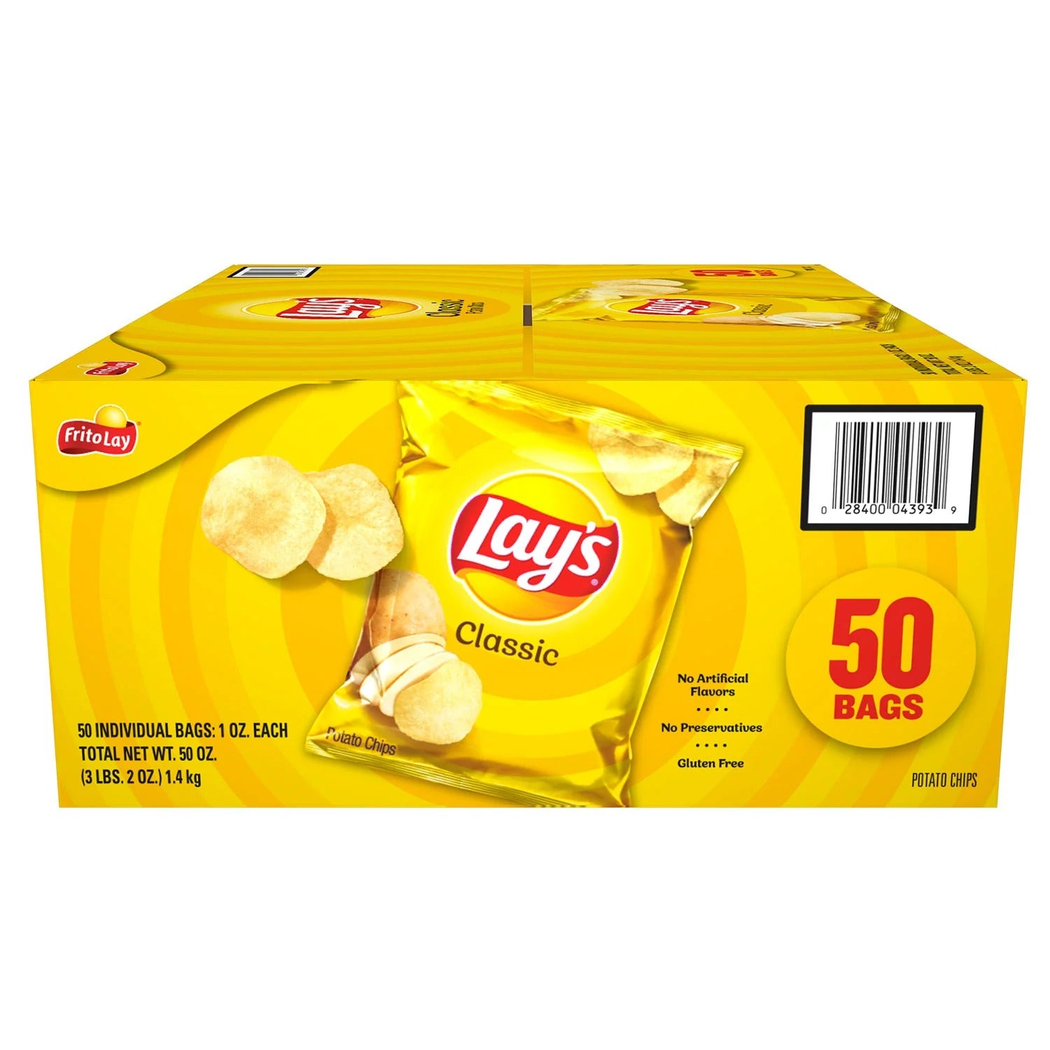 Lay's Classic Potato Chips Total 50oz - 50ct/1pk