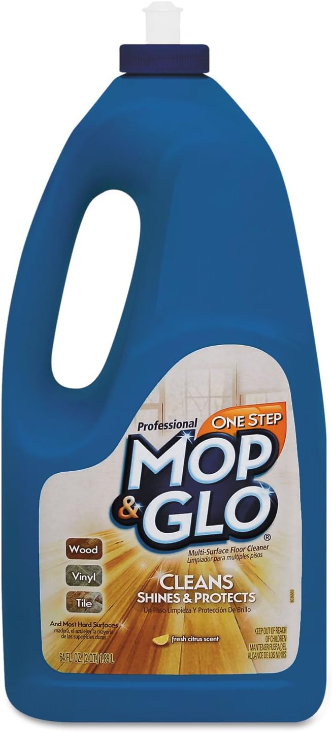 Professional Mop Glo - Triple Action Floor Shine Cleaner - 64oz/6pk