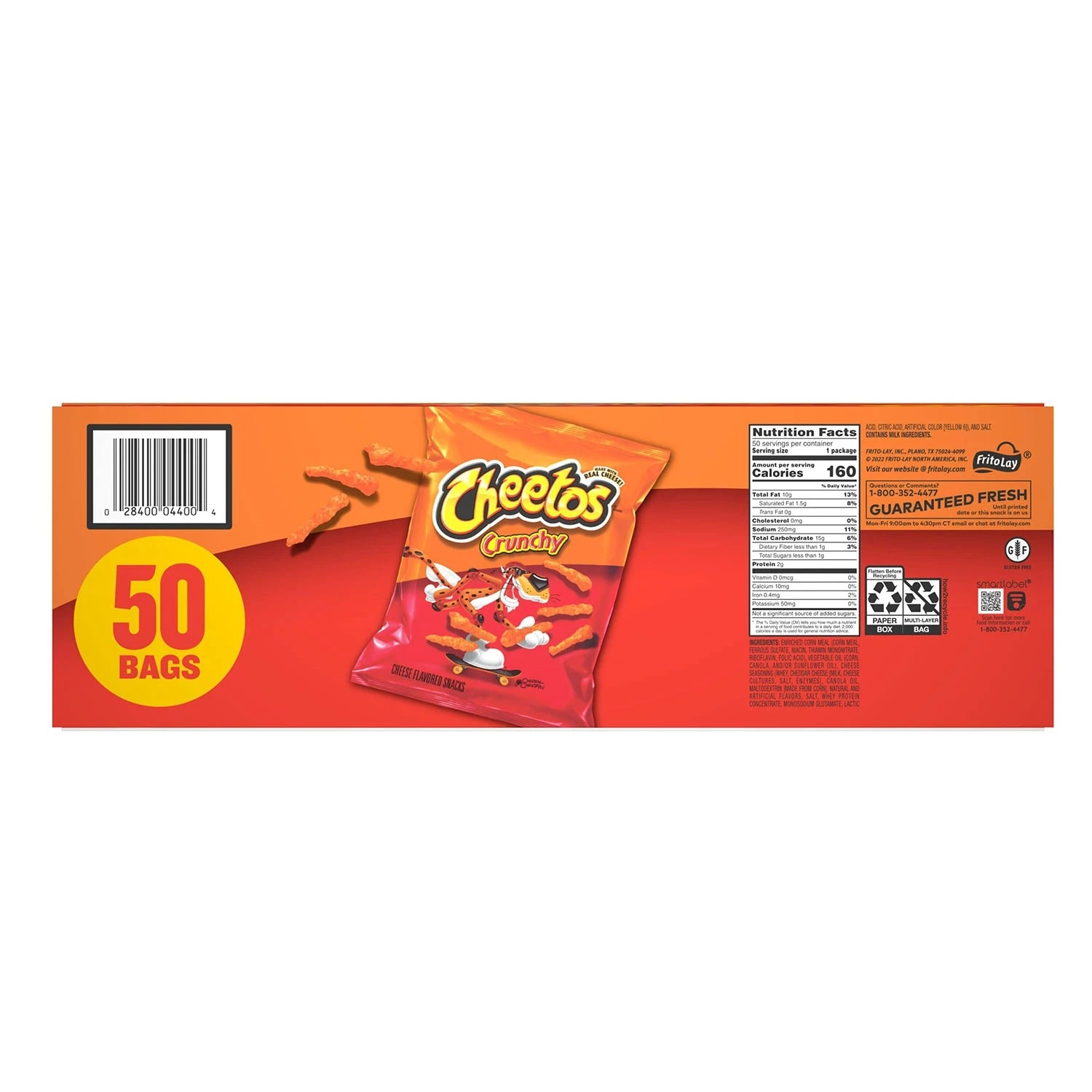 Cheetos Crunchy Cheese Flavored Snacks Total 50oz - 50ct/1pk