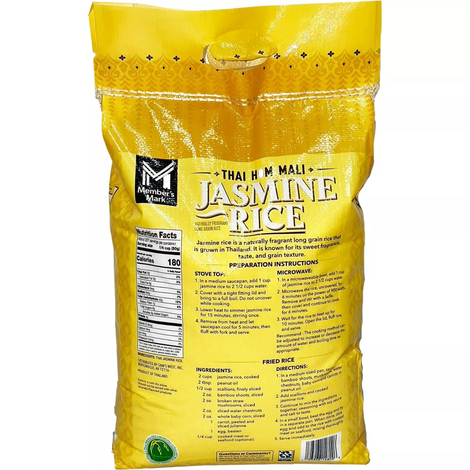 Member's Mark Thai Jasmine Rice - 25lb/1pk