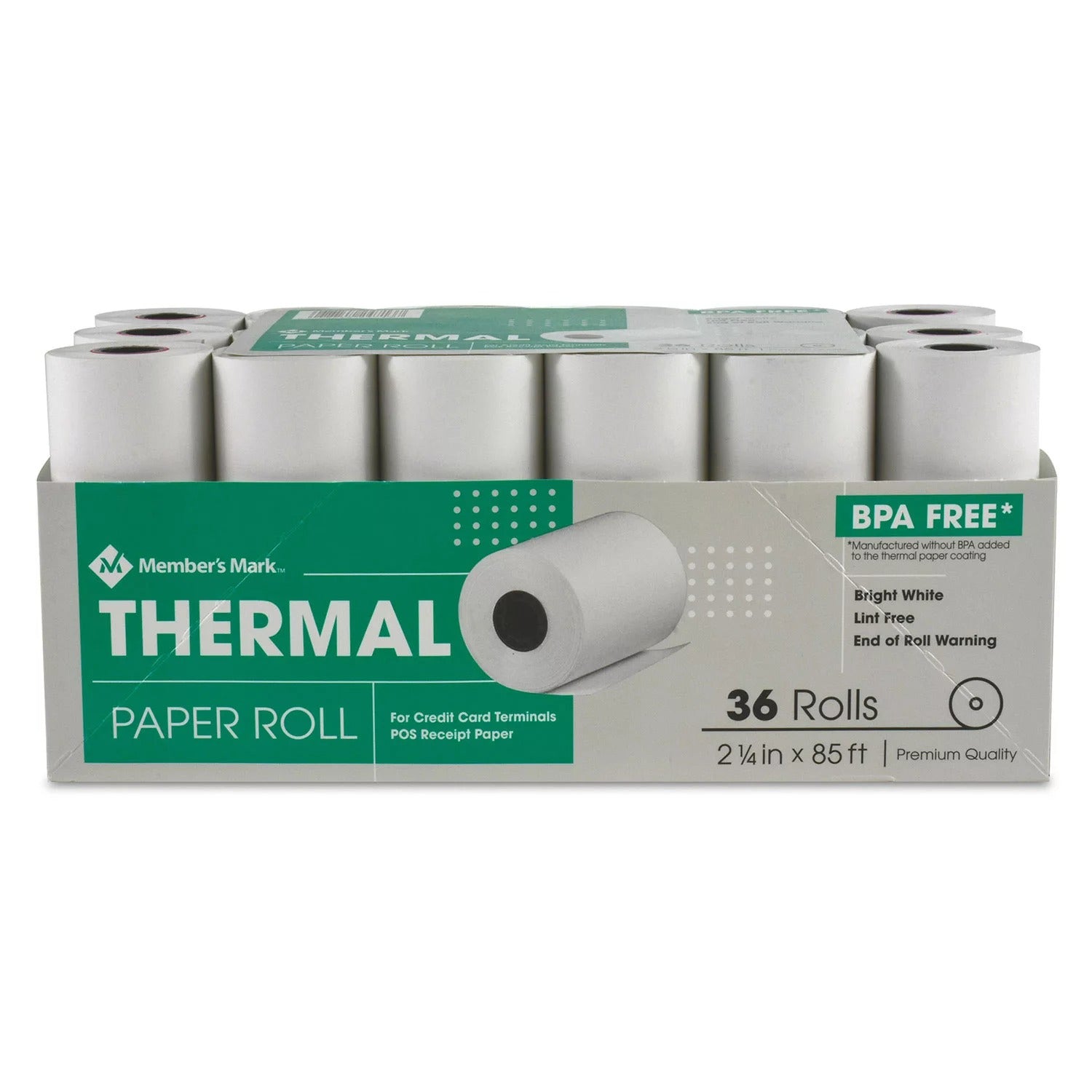 Member's Mark Thermal Receipt Paper Rolls 2 1/4" X 85' - 36ct/1pk