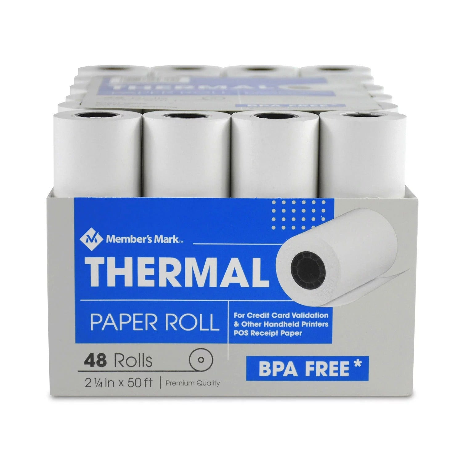 Member's Mark Thermal Receipt Paper Rolls 2 1/4" X 50' - 48ct/1pk