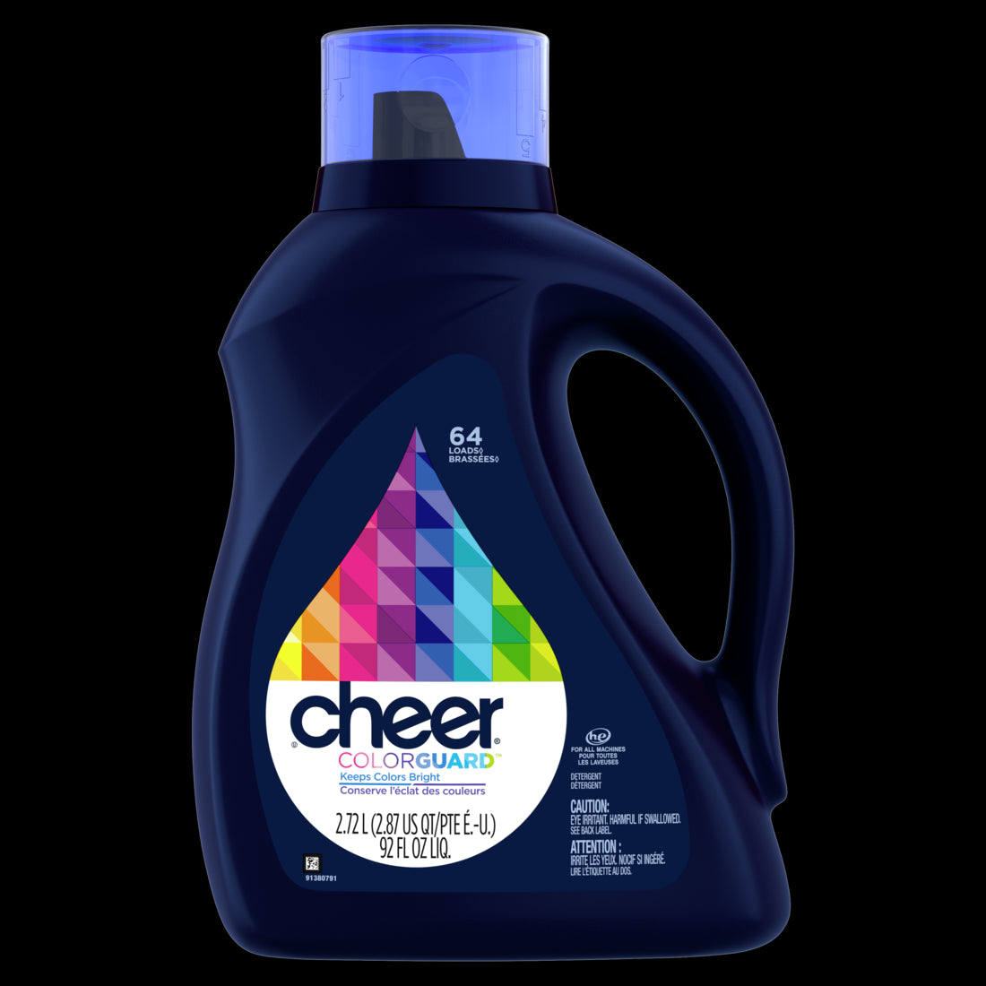 Cheer Liquid Laundry Detergent 64 Loads 92 fl oz HE Compatible - 92oz/4pk