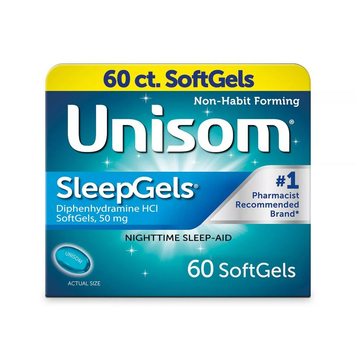 Unisom SleepGels Nighttime Sleep Aid - 60ct/6pk