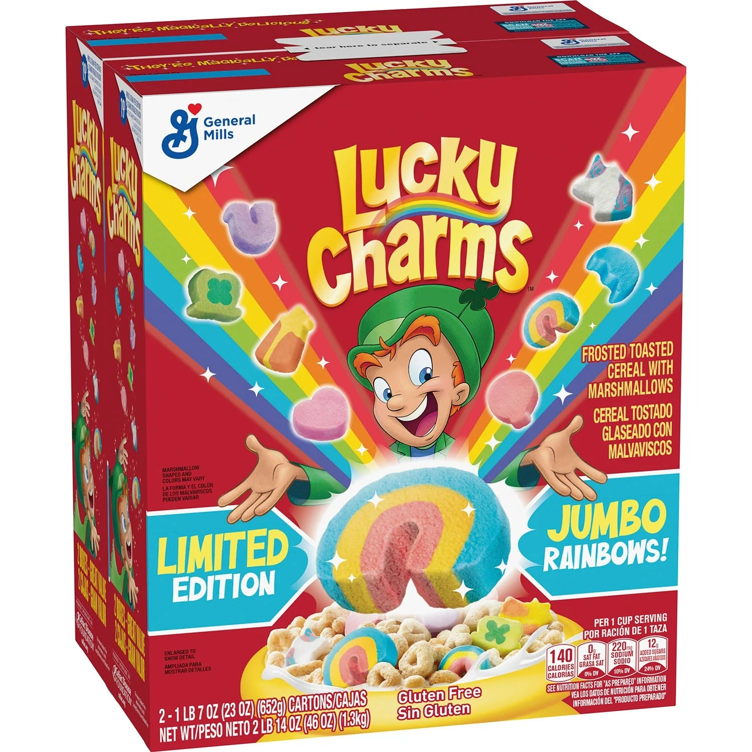 General Mills Cereal Lucky Charms - 23oz/2pk