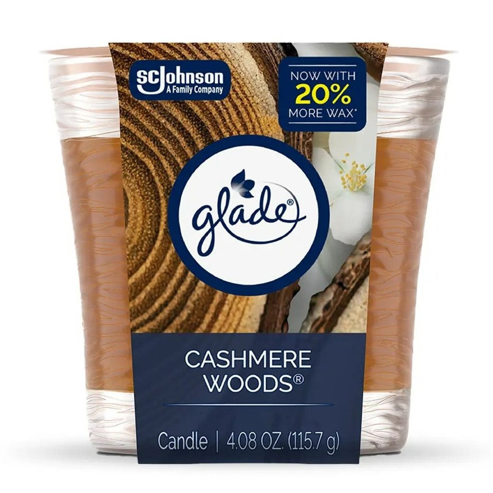 Glade Candle Cashmere Woods - 4.08oz/6pk