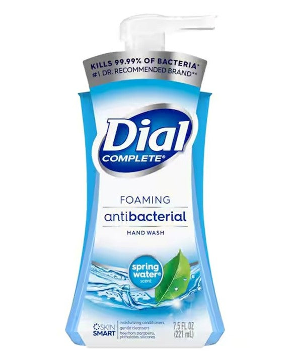Dial Antibacterial Foaming Hand Wash Spring Water - 7.5oz/6pk