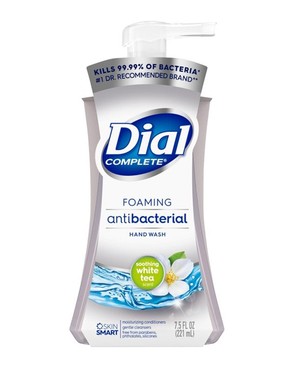 Dial Antibacterial Foaming Hand Wash Soothing White Tea - 7.5oz/6pk