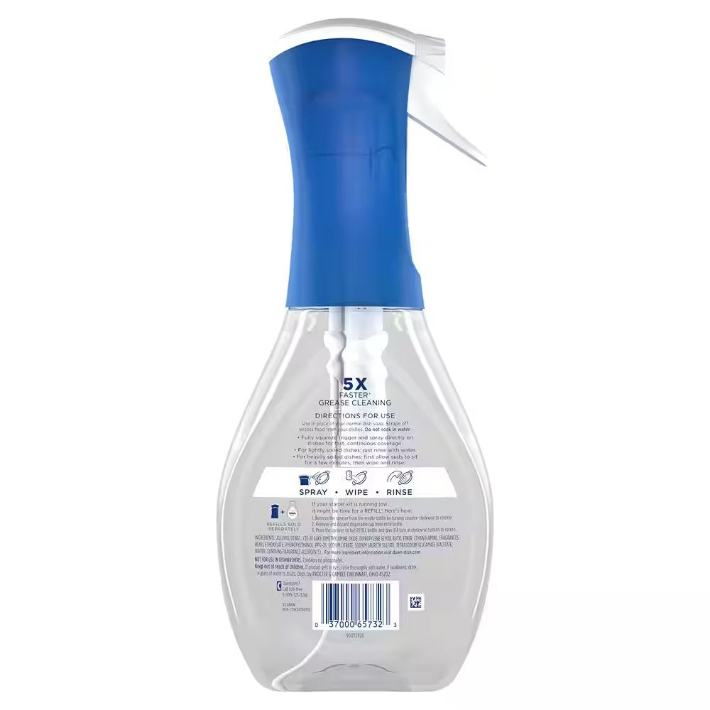 Dawn Powerwash Spray Dish Soap Dishwashing Liquid Free & Clear 1 Starter Kit - 16oz/6pk