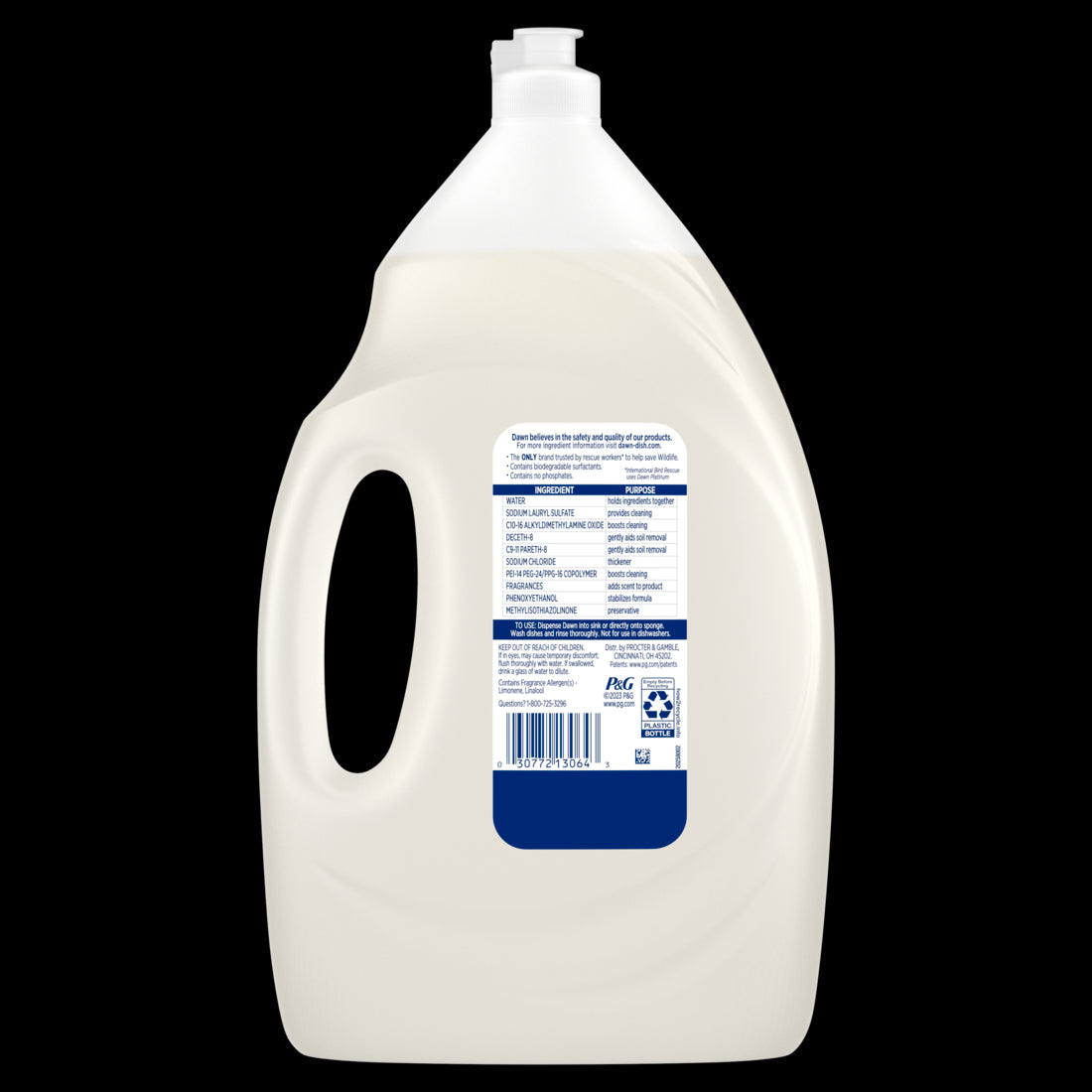 Dawn Free & Clear Dish Soap Liquid Dishwashing Liquid Grease Removal Lemon - 54.8oz/4pk